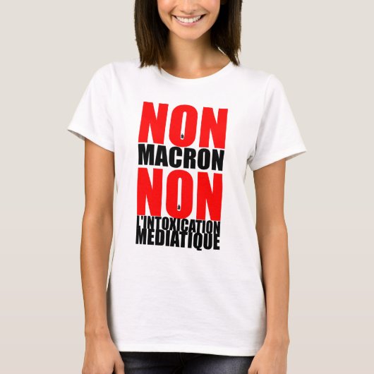 NON MACRON Non A In酔いメディアWT Tシャツ (正面)