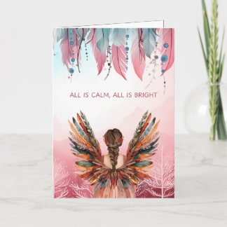 Non-Photo Bohemian Christmas  Folded シーズンカード