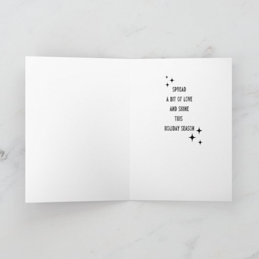 Non-Photo Boho Style Christmas Card Folded シーズンカード (内部)