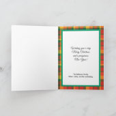 Non Photo Plaid Christmas Card シーズンカード (内部)