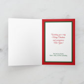 Non Photo Red Plaid Christmas Tree Christmas Card シーズンカード (内部)
