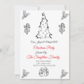 Non photo whimsical christmas 招待状 (正面)