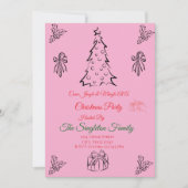 Non photo whimsical christmas invitation 招待状 (正面)