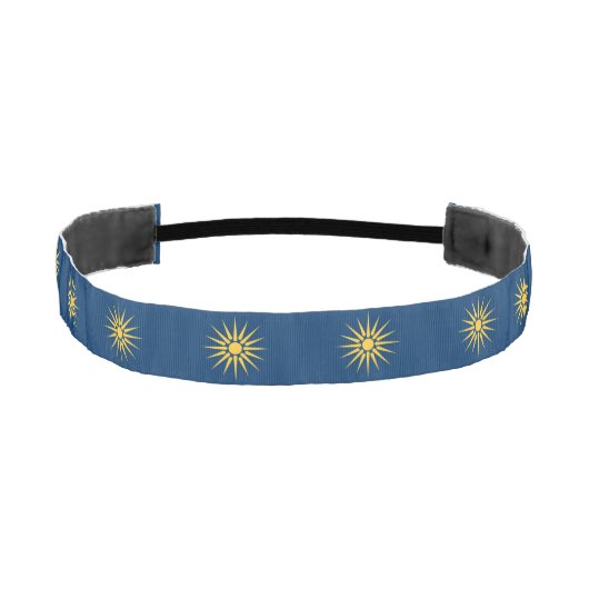 Non-Slip Headband with Flag of Macedonia, Greece アスレチックヘッドバンド (正面)