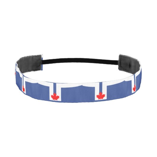 Non-Slip Headband with Flag of Toronto, Canada アスレチックヘッドバンド (正面)