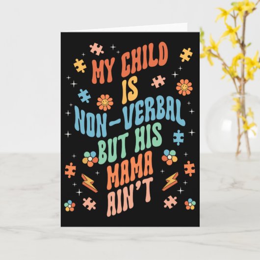 Non Verbal Autistic Nonspeaking Speech  カード (黄色い花)