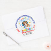 Non Verbal Im Autistic Awareness stickers ラウンドシール (封筒)