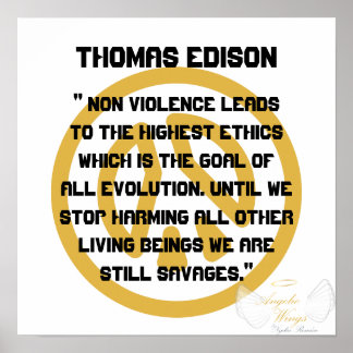 Non Violence! Thomas Edison-Customize ポスター
