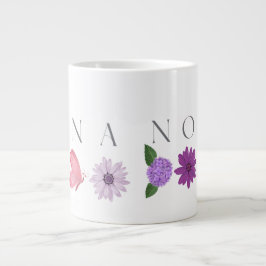 Nona Floral Butterfly, Mother’s Day Gift for her  ジャンボコーヒーマグカップ