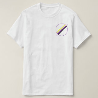 Nonbinaryのプライドのポケットティー Tシャツ