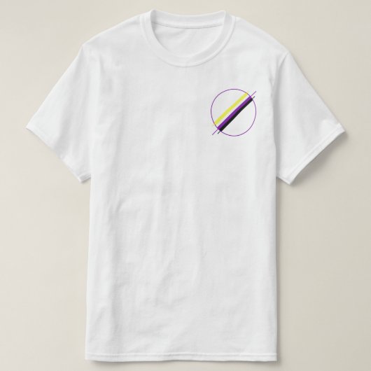 Nonbinaryのプライドのポケットティー Tシャツ (デザイン正面)