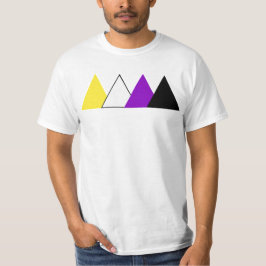 Nonbinaryのプライドの三角形のティー Tシャツ