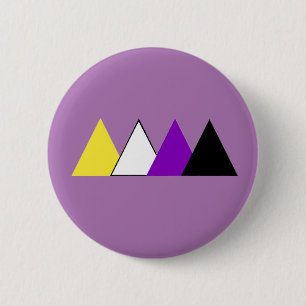 Nonbinaryのプライドの三角形Pin 缶バッジ