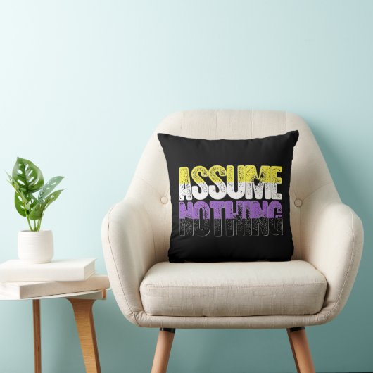 Nonbinaryのプライドは何も仮定しません クッション (椅子)