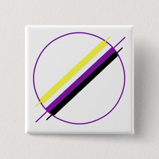 NonbinaryのプライドPin 缶バッジ (正面)