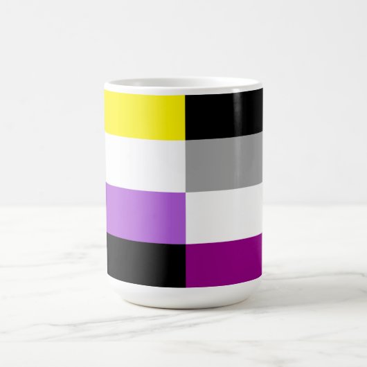 Nonbinary Asexual Dual Pride Flag コーヒーマグカップ (中央)