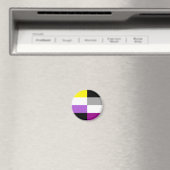 Nonbinary Asexual Dual Pride Flag マグネット (インサイチュ (食洗機))