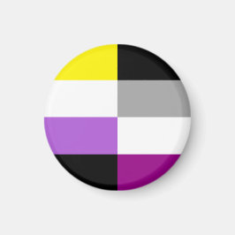 Nonbinary Asexual Dual Pride Flag マグネット