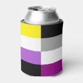 Nonbinary Asexual Dual Pride Flag 缶クーラー (缶正面)