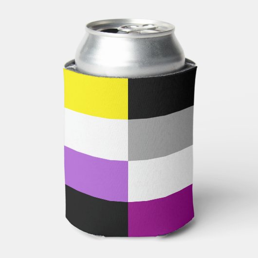 Nonbinary Asexual Dual Pride Flag 缶クーラー (缶正面)