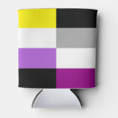 Nonbinary Asexual Dual Pride Flag 缶クーラー (正面)