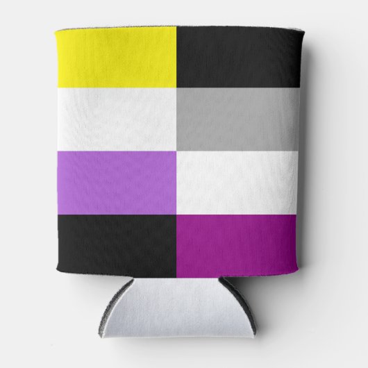 Nonbinary Asexual Dual Pride Flag 缶クーラー (正面)
