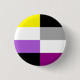 Nonbinary Asexual Dual Pride Flag 缶バッジ