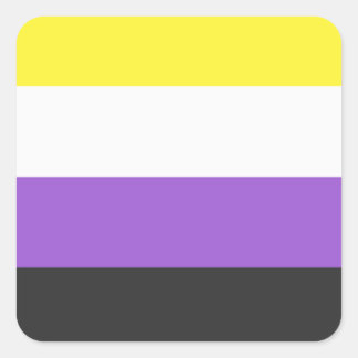 NonBinary Flag スクエアシール