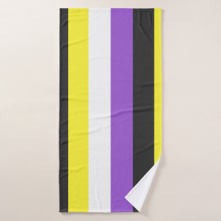 NonBinary Flag バスタオル