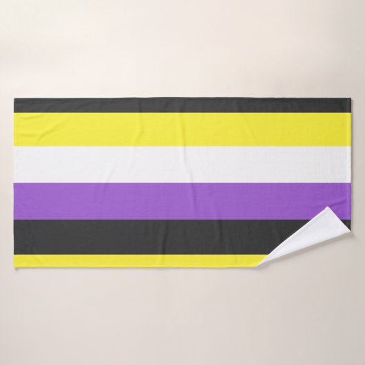 NonBinary Flag バスタオル (バスタオル)