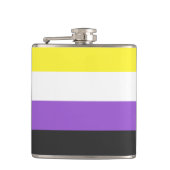 NonBinary Flag フラスク (正面)