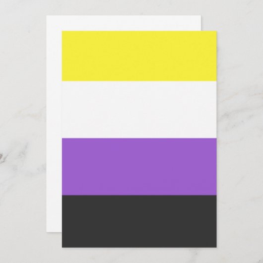 NonBinary Flag 招待状 (正面/裏面)