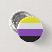 NonBinary Flag 缶バッジ (正面&裏面)