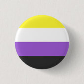 NonBinary Flag 缶バッジ (正面)