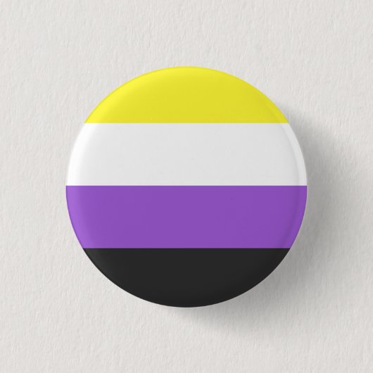 NonBinary Flag 缶バッジ (正面)