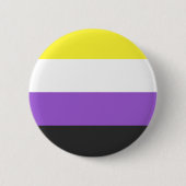 NonBinary Flag 缶バッジ (正面)