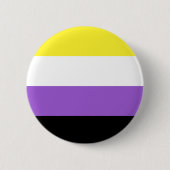 Nonbinary Flag LGBT Button 缶バッジ (正面)
