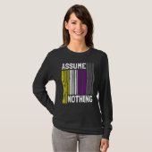 Nonbinary I Lgbt Pride I Flag Barcode I 何も仮定しない Tシャツ (正面フル)