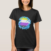 Nonbinary LGBTQ Ice Melt Nonbinary Flag Nonbinary  Tシャツ (正面)