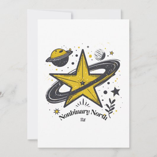 Nonbinary North Star Shirt – LGBTQ Camping Pride 招待状 (正面)