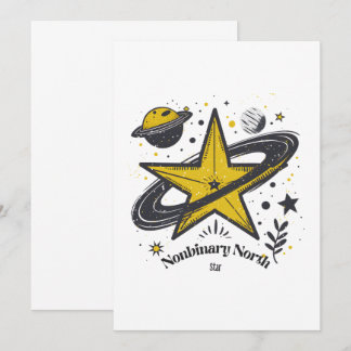 Nonbinary North Star Shirt – LGBTQ Camping Pride 招待状