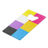 Nonbinary Pansexual Dual Pride Flag クレジットカード栓抜き (正面アングル)