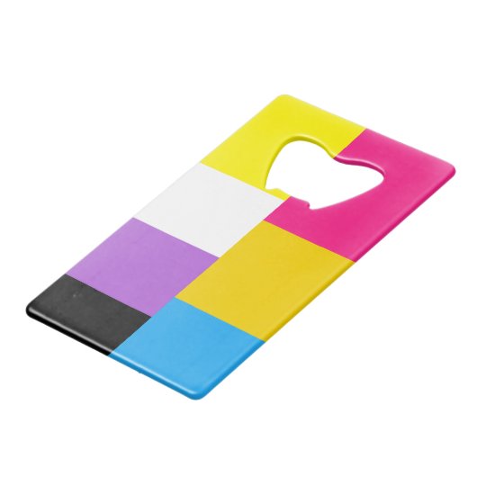 Nonbinary Pansexual Dual Pride Flag クレジットカード栓抜き (裏面アングル)