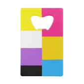Nonbinary Pansexual Dual Pride Flag クレジットカード栓抜き (裏面)