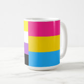 Nonbinary Pansexual Dual Pride Flag コーヒーマグカップ (正面右)