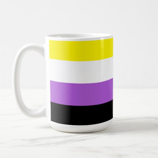 Nonbinary Pansexual Dual Pride Flag コーヒーマグカップ (左)