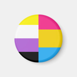 Nonbinary Pansexual Dual Pride Flag マグネット
