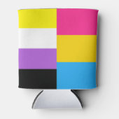 Nonbinary Pansexual Dual Pride Flag 缶クーラー (正面)