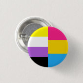 Nonbinary Pansexual Dual Pride Flag 缶バッジ (正面&裏面)