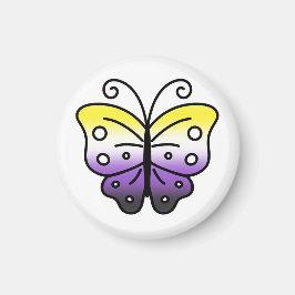 Nonbinary Pride Butterfly Magnet マグネット